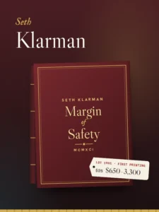 ตราสัญลักษณ์เซธ คลาร์แมน หนังสือ Margin of Safety พร้อมป้ายราคาประมูล